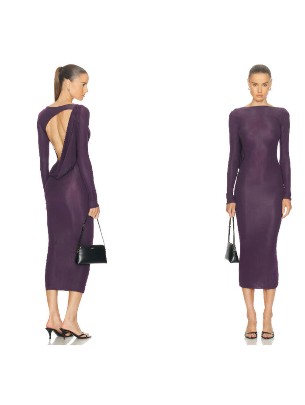 Maygel Coronel  Candore Dress purple open back one size NWST $480msrp